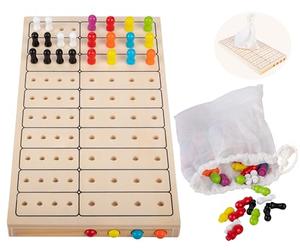 Jeu De Voyage en Bois Master Color - Code Couleurs, Logique, 2 Joueurs | Jeu De Deduction 30,2 X 16,5 X 2,5 Cm - Devinez Une Combinaison De 4 Couleurs Parmi 6, Compact, Des 6 Ans
