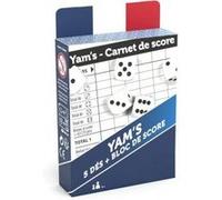Jeu de Yam's : 5 des 18mm et Bloc de score (carnet 40 feuilles de marque) - Jeu societe voyage, Hasard - Set Jouet et carte