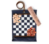 Jeu d'échec & dames bleu marine