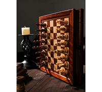 Jeu D'échec Deluxe avec tiroir, Echiquier Magnetique avec Echecs,Echecs Magnétique Jeu echec Bois pour Enfants à partir de 6 Ans et Adultes, Jeu d echecs,41x41x8cm