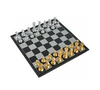 Jeu d'echec Jeu d'échecs Pliant Portable, échiquier en Plastique Durable et échiquier Vintage for débutants, Jeu d'échecs for Enfants et Adultes Echiquier(Black A,M)