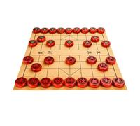 Jeu d'échecs Chinois avec échiquier en Cuir Xiangqi, Jeu de société de Voyage, Jeux de stratégie for 2 Joueurs(Rosewood,5.8cm/2.3in)