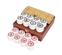 Jeu d'échecs Chinois en Acrylique Xiangqi - Échiquier en Cuir Pratique for Les Parties stratégiques à Deux Joueurs(White)