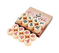 Jeu d'échecs Chinois en Bois de Bouleau Xiangqi avec échiquier en Cuir dans Une boîte en Papier Dur