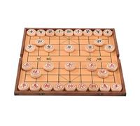 Jeu d'échecs Chinois Portable en hêtre Xiangqi avec échiquier Pliable, idéal for Les réunions de Famille et Les activités en extérieur.(B,4.8cm/1.9in)