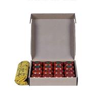 Jeu d'échecs Chinois Xiangqi avec Plateau en Cuir for 2 Joueurs(Red,4cm)