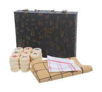 Jeu D'échecs Chinois Xiangqi en Bois avec Plateau PU et Boîte