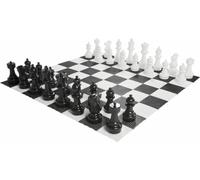 Jeu d'échecs de jardin XL Outdoor, jusqu'à 30 cm de haut - Avec sac de transport - Magnifique - Sans plateau