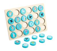 Jeu D'Échecs De Mémoire 2 En 1, Jeu De Tic-Tac-Toe, Puzzle En Bois Pour Jeu De Société, Apprentissage Précoce Des Compétences De Mémoire Éducative, Interaction