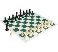Jeu D'échecs De Tournoi,Échiquier Enroulable Pour Débutant 50cm,Ensemble D'échec Pliable Portable En Silicone Avec Pièces D'échecs Lestées En Plastique Sac De Rangement,Cadeau Pour Famille