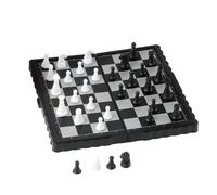 Jeu d'échecs de tournoi - Jeux d'échecs de voyage | Jeu d'échecs de voyage magnétique avec échiquier pliable | Jeu d'échecs de voyage portable avec pièces d'échecs robustes et sac de rangement pour