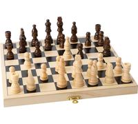 Jeu D'échecs De Voyage En Bois,Cassette En Bois Rabattable Avec 32 Pièces,Dès 6 Ans,2044