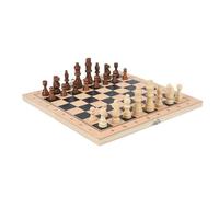 Jeu d'échecs de Voyage Pliable, Jeu de Backgammon Dames d'échecs 3 en 1 Bois Noir, Plusieurs Tailles(29x29cm)