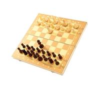 Jeu d'échecs de Voyage Pliable, Jeu d'échecs Pliable avec échiquier et pièces en Bois, Plusieurs Tailles(34 * 34cm)