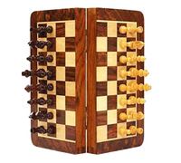 Jeu d'échecs de Voyage Pliable, Jeu d'échecs Pliable en Bois, Plusieurs Tailles
