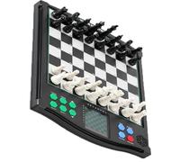 Jeu d'échecs électronique avec écran tactile, jeu d'échecs électronique avec pièces magnétiques avec écran LCD, IA intégrée, deux plateaux d'échecs, 30 modes de jeu, fonction