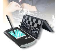 Jeu d'échecs électronique, Jeu d'échecs électronique avec Plateau Pliable et pièces magnétiques, Stylet Grand écran LCD, pour matchs Solo Portables, pour Adulte
