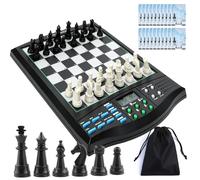 Jeu d'échecs électronique - Ordinateur d'échecs AI avec écran LCD, tuteur vocal en anglais et tableau magnétique pour matchs à un ou deux joueurs