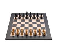 Engelhart - 170492 - Grand Jeu d'Échecs de Luxe en Bois d'Érable Marqueté avec Pièces Sculptées avec Coffret - Echiquier en Bois - 50 cm x 50 cm (Noir) - Jeux d'échecs