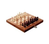 Jeu d'échecs en bois mallette 30 cm - coffret marqueté noyer & érable, pions bois 2.5