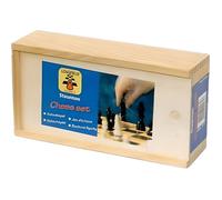 New Classic Toys – Jeu d'échecs en bois – Coffret avec pions en bois
