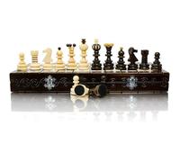 Jeu d'échecs en bois - PEARL - PEARL XL - Taille du roi 8,5 cm - Échiquier 42x42 cm - 32 pièces