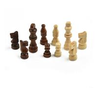 Jeu d'échecs en bois sculpté à la main avec 32 pièces comprenant tous les rôles d'échecs standard pour la pratique ou l'utilisation d'instruction