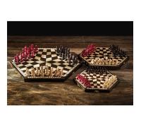 Jeu d'échecs en bois YALTA 3 Joueurs de petite taille (32 x 28 cm)