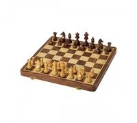 Jeu D'Échecs En Caisse, Bois D'Acacia, Incrustations, Champ 40 Mm, Roi 70 Mm