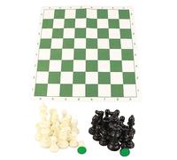 Jeu d'échecs en Plastique, Jeu de Loisirs Artificiel de Bureau avec Damier en Cuir pour fête, Camping et détente