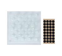 Jeu D'échecs en Verre Cristal, Jeu D'échecs International 25x25cm, 1 Damier et 32 Jeux en Verre, Planche en