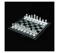 Jeu d'échecs en verre - Design élégant, structure durable, fonctionnalité complète pour un jeu stratégique