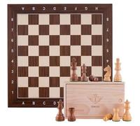 Jeu d'échecs - ENGELHART - 170496 - Plateau 50x50 cm - Pièces pondérées - Roi 82 mm