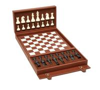 Jeu d'échecs et de Backgammon 2 en 1, Coffret de Jeu Portable au Design raffiné for débutants et Joueurs Professionnels.