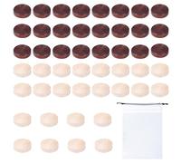 Jeu d'Échecs et de Backgammon 48 Pièces - Jeu Éducatif pour Dames - Pièces Rondes en Bois - Figurines Internationales - Accessoires Universels