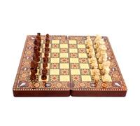 Jeu d'échecs et de backgammon portable 3 en 1 - Jeu pliable 40x40 cm pour le divertissement intellectuel(COLOR9)