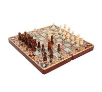 Jeu d'échecs et de backgammon portable 3 en 1 - Jeu pliable 40x40 cm pour le divertissement intellectuel(COLOR7)