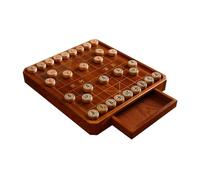 Jeu d'échecs et de Dames Chinois magnétique 2 en 1 avec tiroir de Rangement, Jeu de stratégie Portable Xiangqi for 2 Joueurs(14.9 x 13.7 x 1.7in)