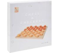 Jeu d'échecs et de dames en bois, 20cm