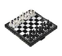 Jeu d'échecs et Jeu de Dames Portable, Plateau magnétique Mini, Ensemble éducatif réutilisable, Pliable, Jeu d'échecs International pour Voyages en Plein air, Camping, Divertissement