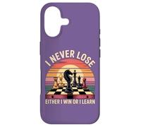 Jeu d'échecs I Never Lose Sunset Player Mindset Chess Hobby Coque pour iPhone 17