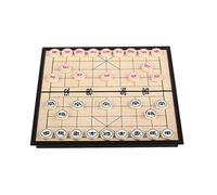 Jeu d'échecs Jeu d'échecs magnétique Chinois Xiangqi, Jeu de société Pliable et Portable, Jeu de stratégie éducatif Classique Traditionnel echiquier(25 * 25 * 2cm)