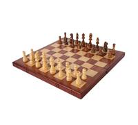 Jeu d'échecs Jeu d'échecs magnétique en Bois for Adultes et Enfants, Pliable et Portable, idéal for Les Voyages, avec Coffret Cadeau for Hommes et Papas. echiquier(29.2 * 14.7 * 5cm)