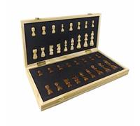 Jeu d'échecs Jeu d'échecs magnétique en Bois Pliable, idéal for Les Voyages, avec Compartiments de Rangement for Enfants, Adultes et débutants. echiquier(29 * 29 * 2.5cm)