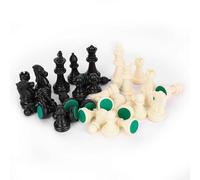 Jeu d'Echecs, Keenso en Plastique Jeu International d'Echecs Complet avec Tampon à Charpie Noir et Blanc(Medium-64mm)