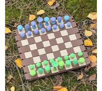 Jeu d'échecs magnétique Champignons de la forêt, nouveau jeu de société botanique 2025, jeu d'échecs en bois à roulettes créatif et portable sur le thème de la nature, pièces de champignons for adulte