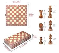 Jeu d'echecs Magnétique de Voyage pour Enfant-Jeu d'échecs et Dame Plateau Pliant Echiquier Pliant pièces echecs HB057