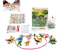 Jeu d'échecs magnétique Dinosaure, Portable, avec Ficelle et 20 Pierres de Dinosaure, Jeu de stratégie Amusant pour, Voyages, Famille, extérieur, école