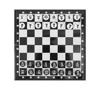 Jeu d'échecs magnétique - Échiquier de Jeu Pliable, échiquier Voyage de Taille Portable pour, pièces magnétiques avec Rangement Compact, stratégie, à la Maison, en Plein air et d