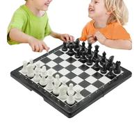 Jeu D'échecs Magnétique - Ensemble De Plateau Portable | Puzzle D'échecs Magnétique Compact, Jeu De Stratégie De Voyage, Divertissement De Fête En Famille, Jouet De Réflexion Logique Éducatif, Planche